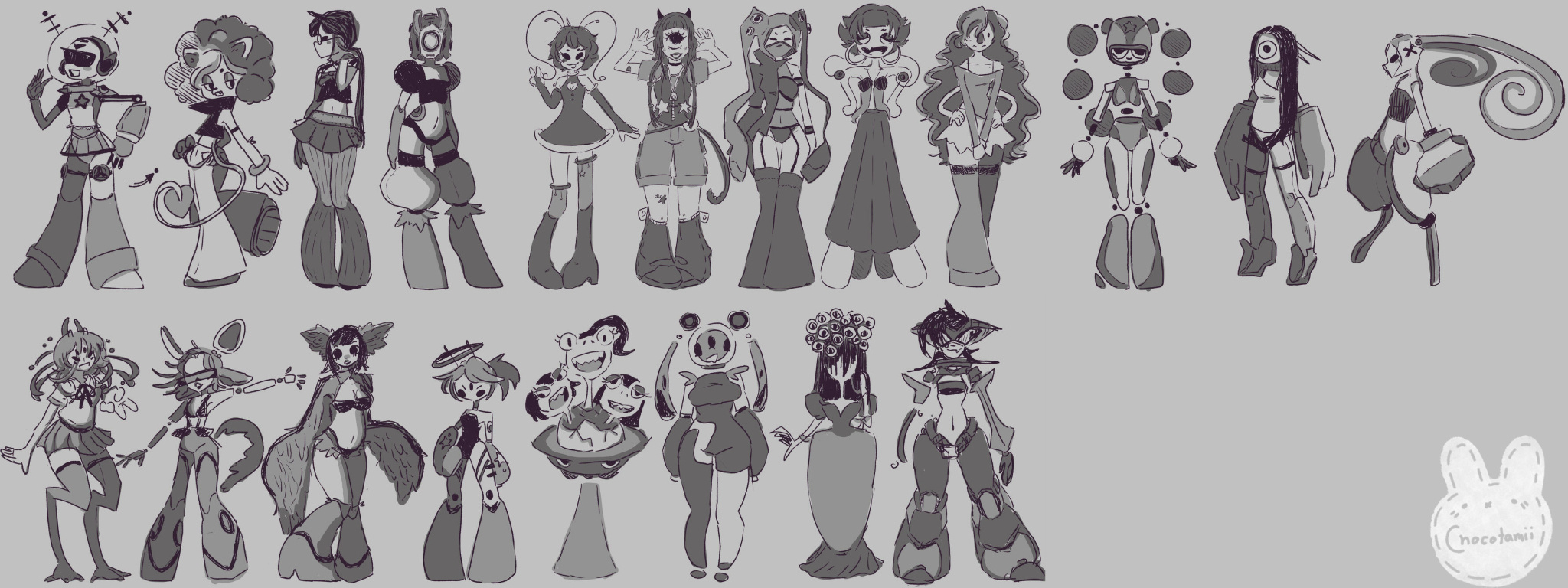 Alien girl concept art